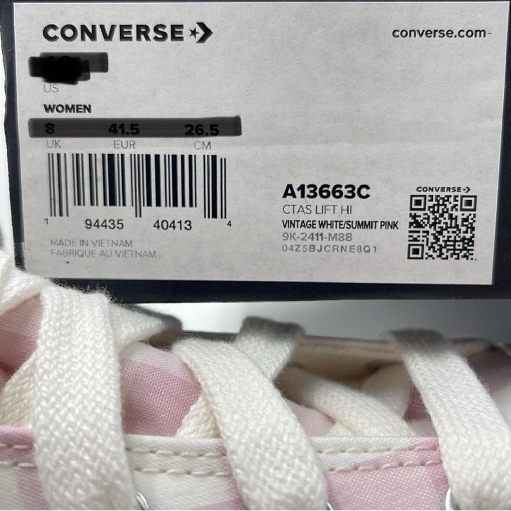 Converse WMNS Gingham High-Top Platform Sneaker A13663C
CTAS LIFT HI
SUMMIT PINK - Picture 16 of 16